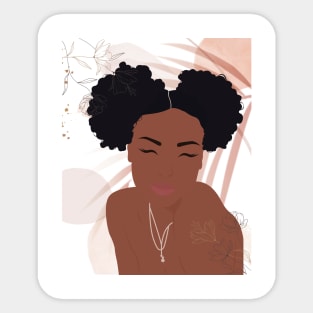 Woman abstract portrait minimalist Sticker